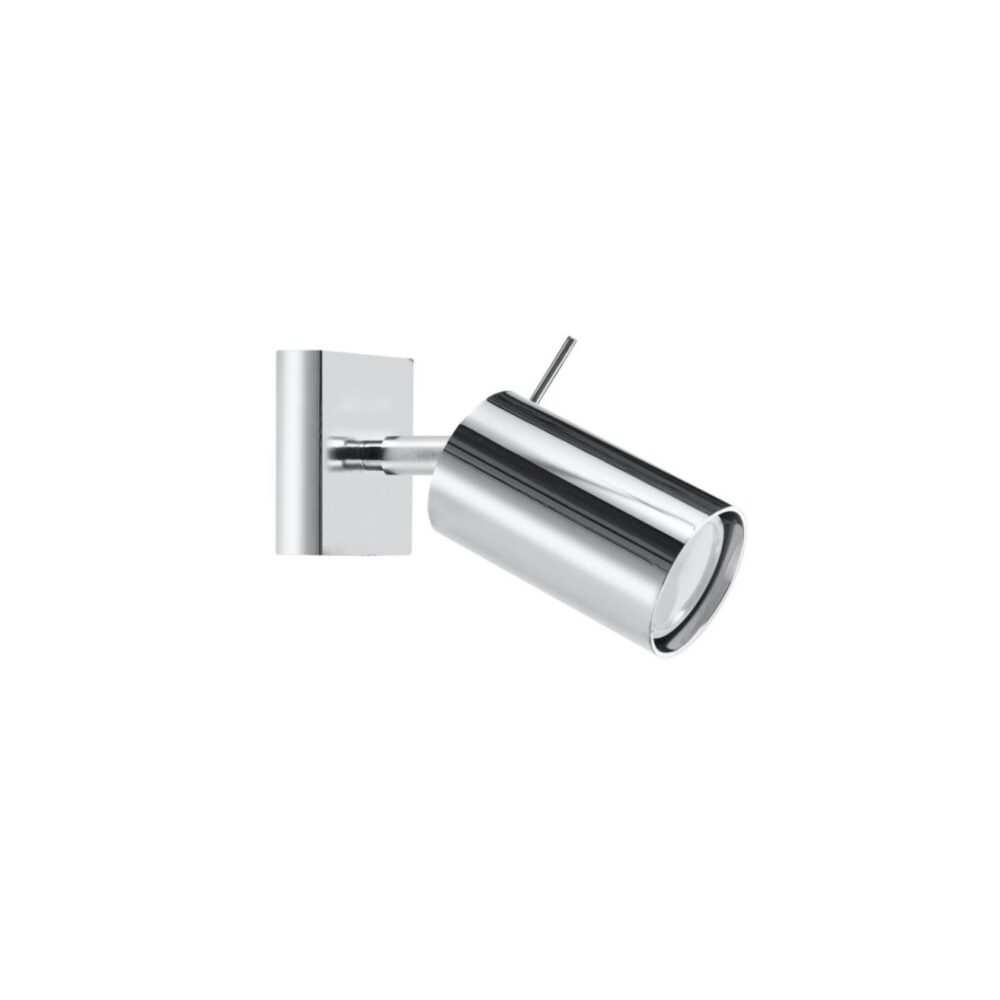 Applique murale spot orientable moderne en acier chromé - vue de face