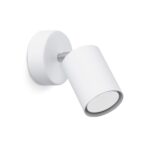 Applique murale spot orientable en métal noir ou blanc - zoom matière