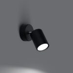 Applique murale spot orientable en métal noir ou blanc