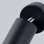 Applique murale spot orientable en métal noir ou blanc - vue de côté