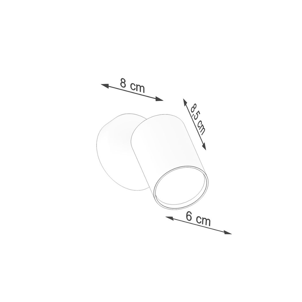 Applique murale spot orientable en métal noir ou blanc - vue d'ensemble