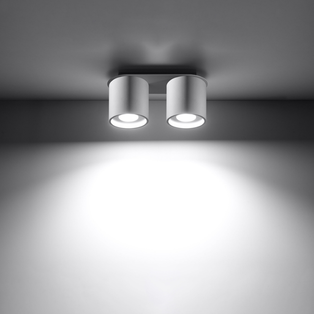 Lustre plafonnier minimaliste double éclairage - vue d'ensemble