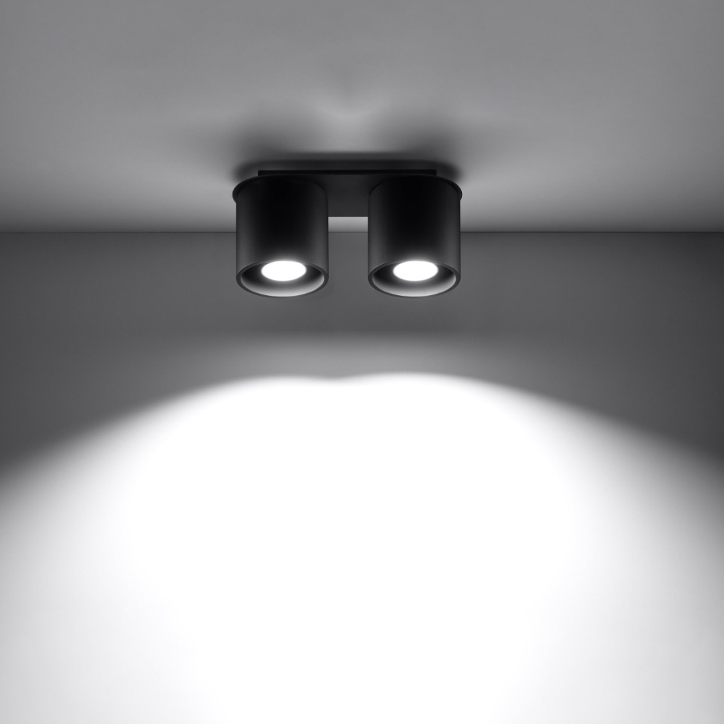 Lustre plafonnier minimaliste double éclairage