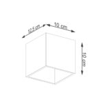 Applique murale dorée en forme de cube - détail