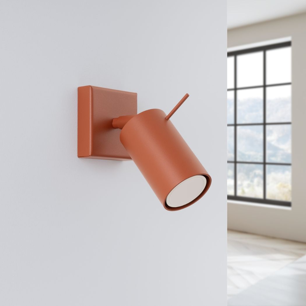 Applique murale moderne spot orientable à coloris tendance - vue de face