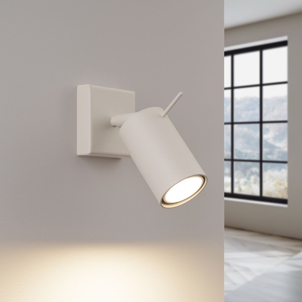 Applique murale moderne spot orientable à coloris tendance - vue de côté