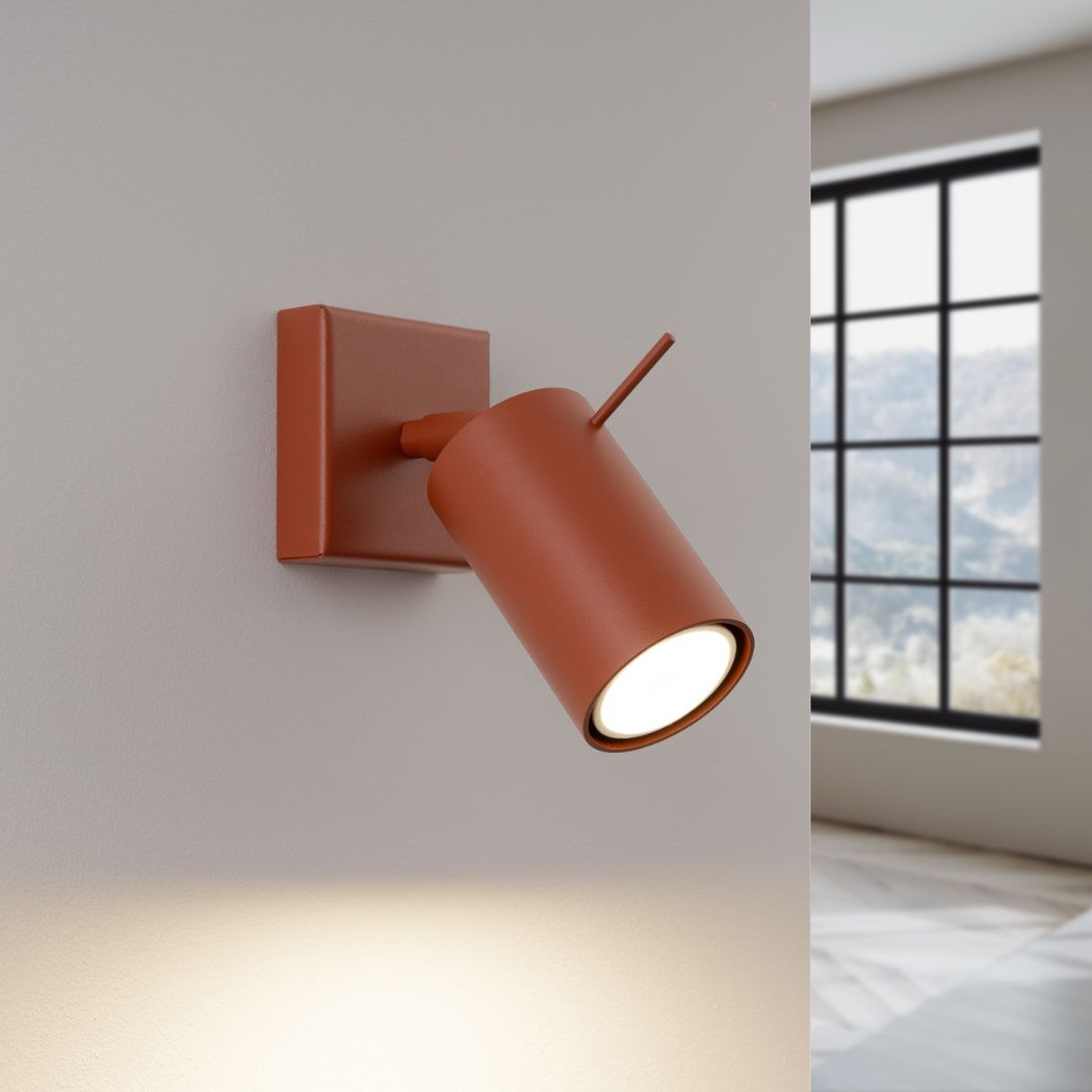 Applique murale moderne spot orientable à coloris tendance - détail