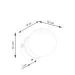 Applique murale ronde et minimaliste en verre - détail