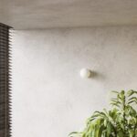 Applique murale ronde et minimaliste en verre - ambiance éteinte