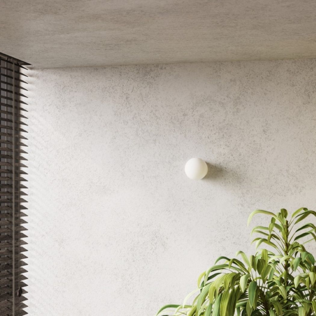 Applique murale ronde et minimaliste en verre - ambiance éteinte