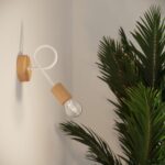 Applique murale scandinave en bois et métal façon lampe araignée - dimensions