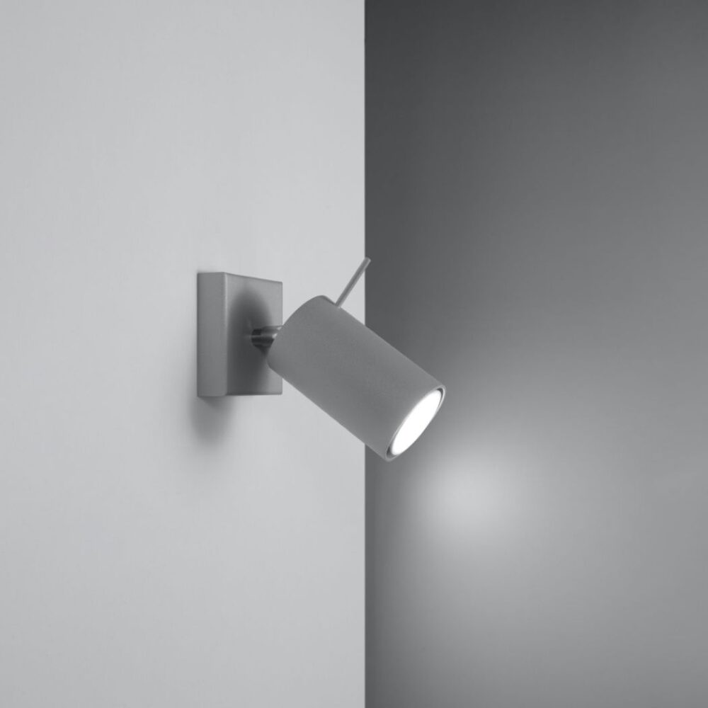 Applique murale spot moderne en acier gris