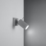 Applique murale spot moderne en acier gris