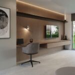 Applique murale spot moderne en acier gris - vue d'ensemble