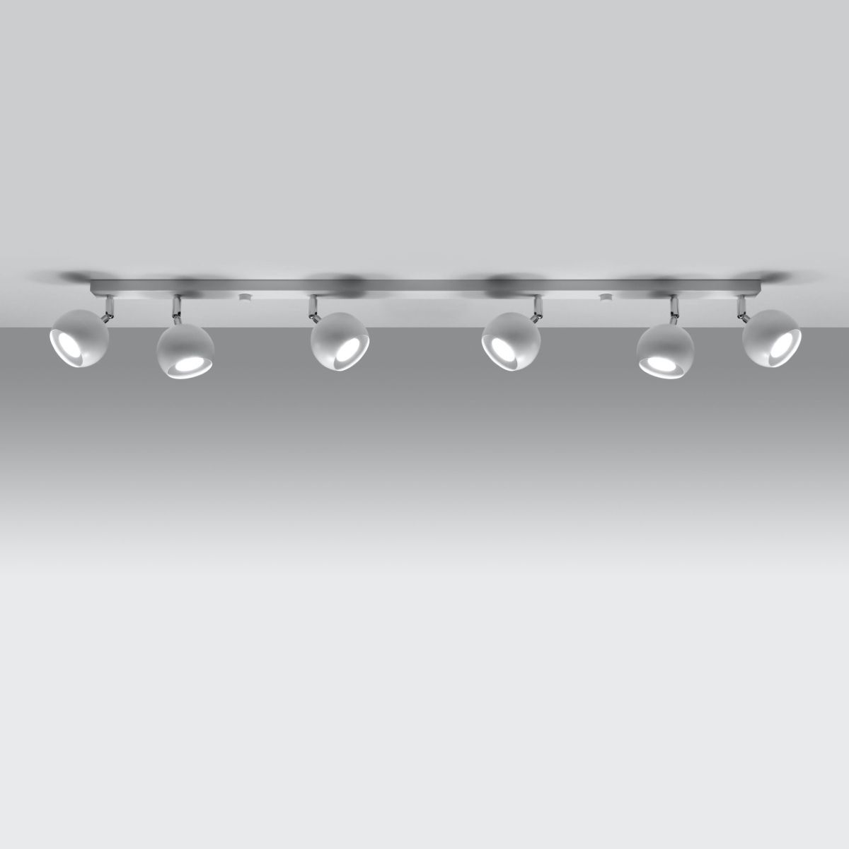 Lustre plafonnier design avec spots orientables noir ou blanc