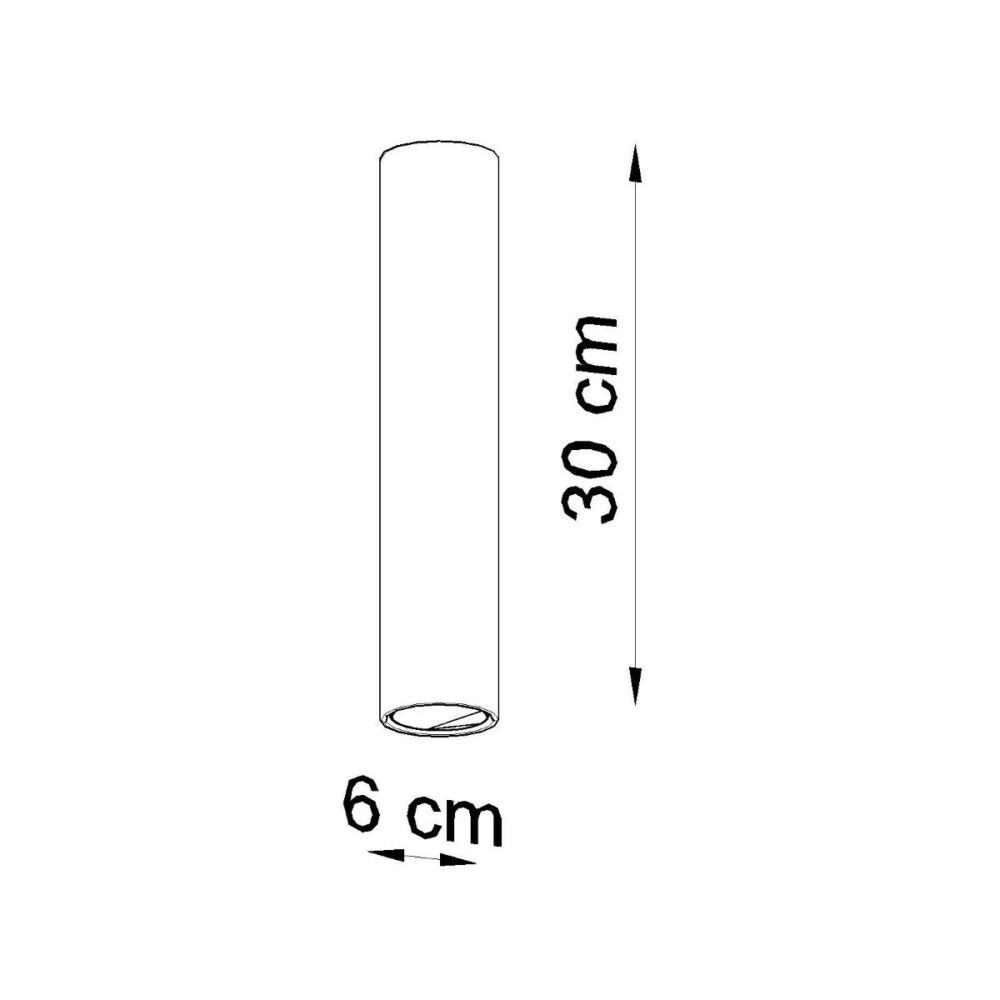 Lustre plafonnier design cylindrique en acier blanc ou noir - vue d'ensemble