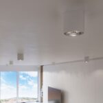 Lustre plafonnier spot LED rond moderne en aluminium - ambiance éteinte