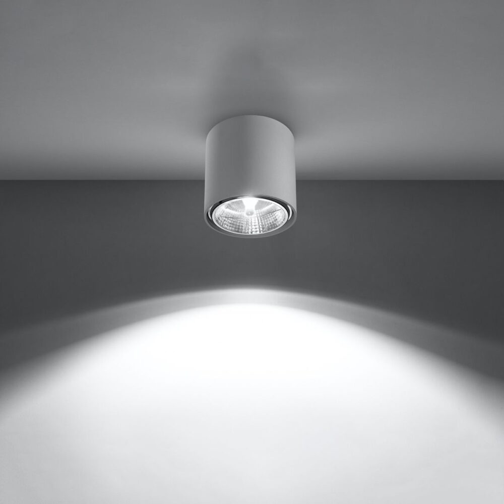 Lustre plafonnier spot LED rond moderne en aluminium
