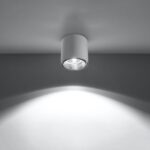 Lustre plafonnier spot LED rond moderne en aluminium
