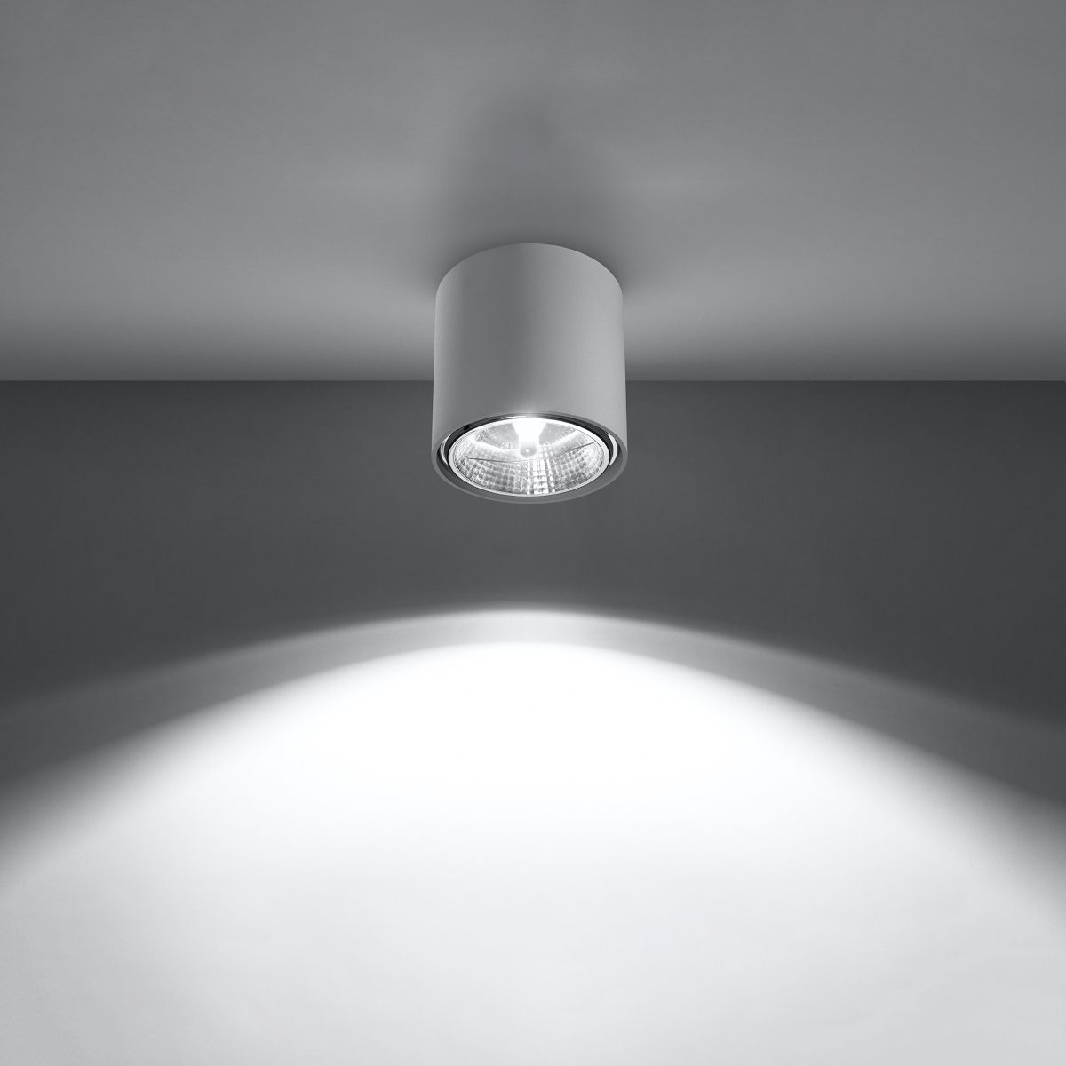Lustre plafonnier spot LED rond moderne en aluminium
