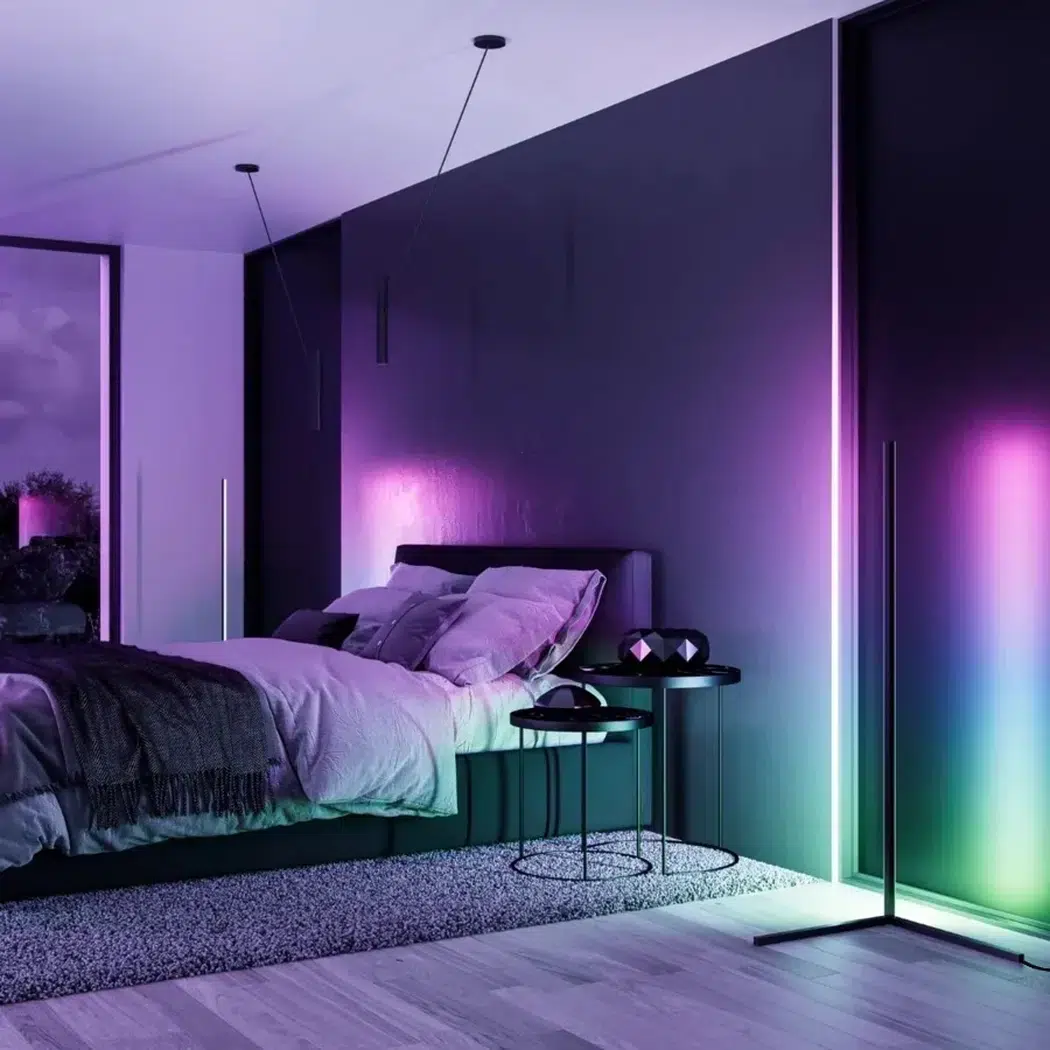 Lampadaire d’angle LED intelligent connecté - détail