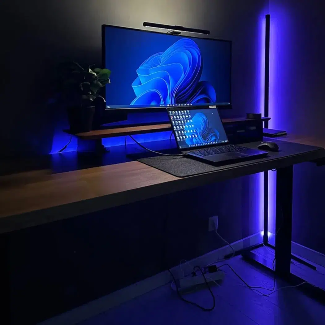 Lampadaire d’angle LED intelligent connecté - vue d'ensemble