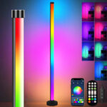Lampadaire intelligent LED d’angle ambiance personnalisée - vue de côté