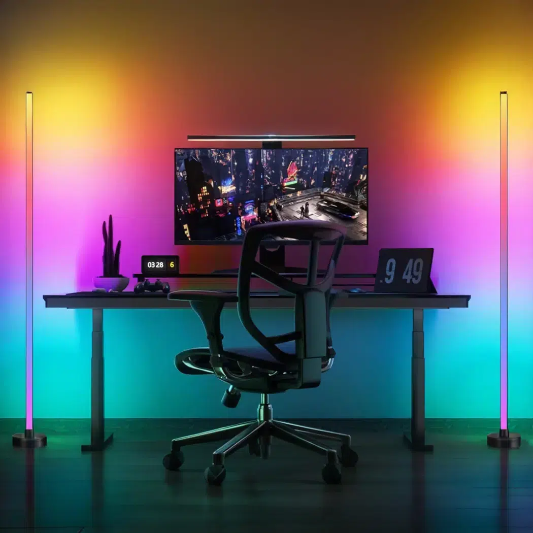 Lampadaire intelligent LED d’angle ambiance personnalisée