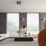 Lustre plafonnier en bois wengé au style raffiné - détail