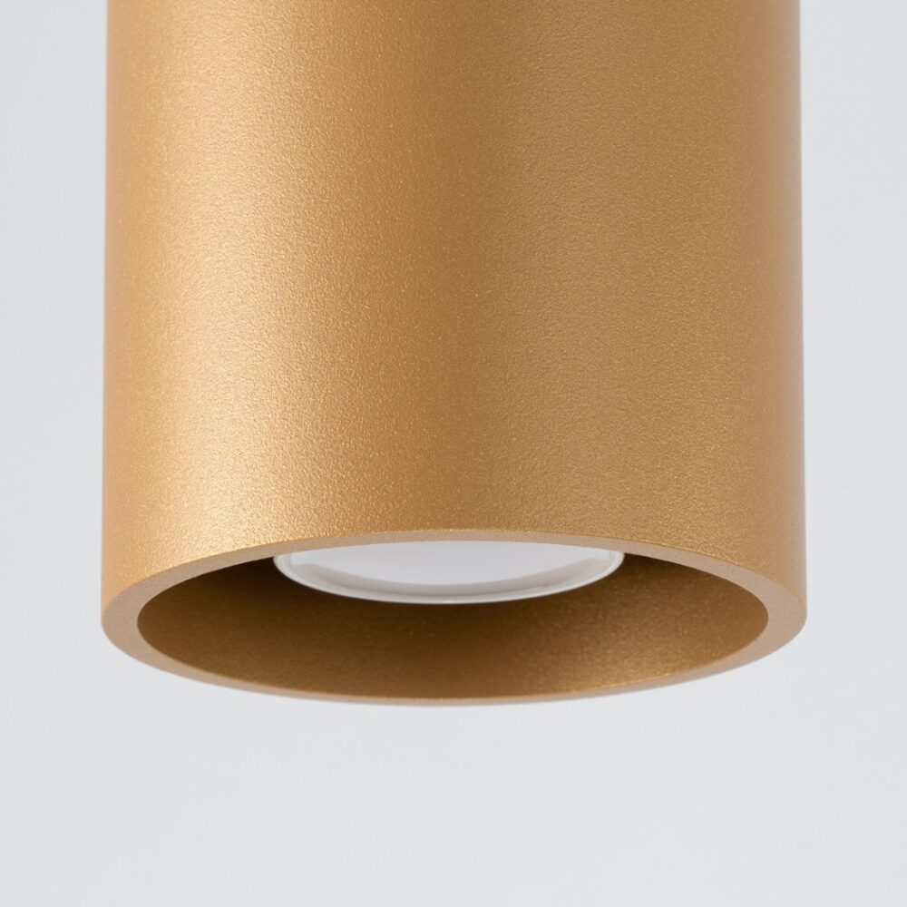 Lustre plafonnier doré design contemporain
