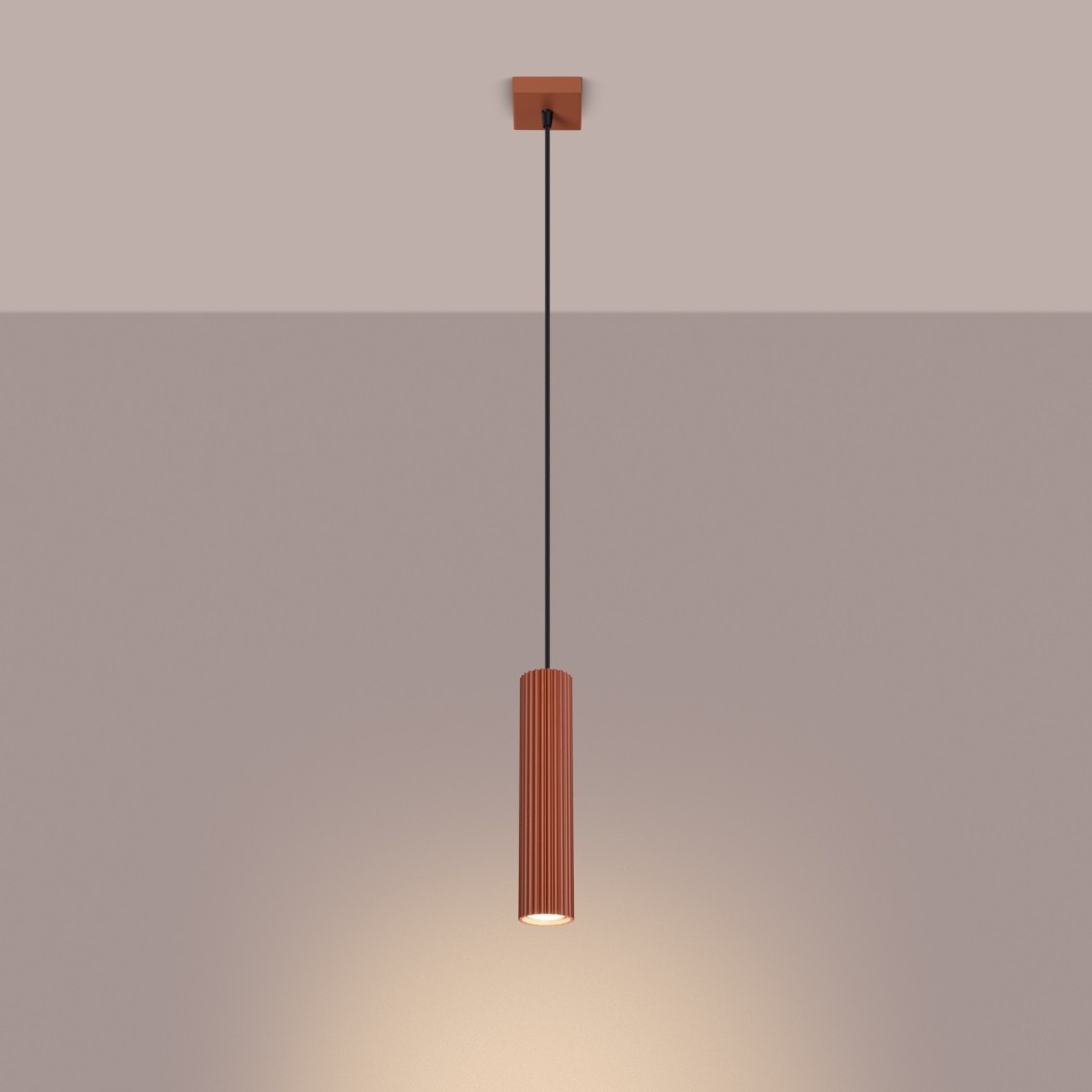 Suspension terracotta minimaliste pour ambiance chaleureuse