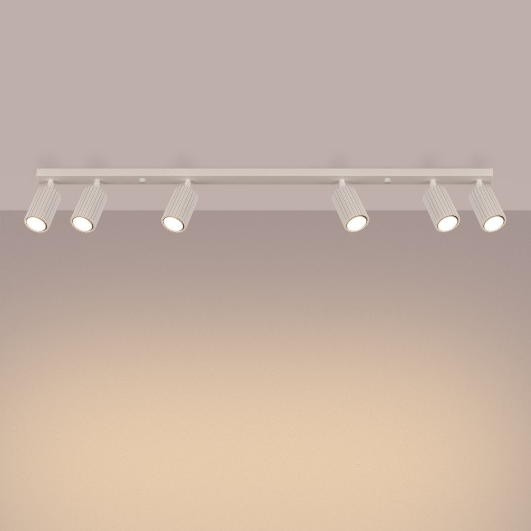 Lustre plafonnier design à 6 spots orientables