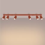 Lustre plafonnier design à 6 spots orientables - vue de face