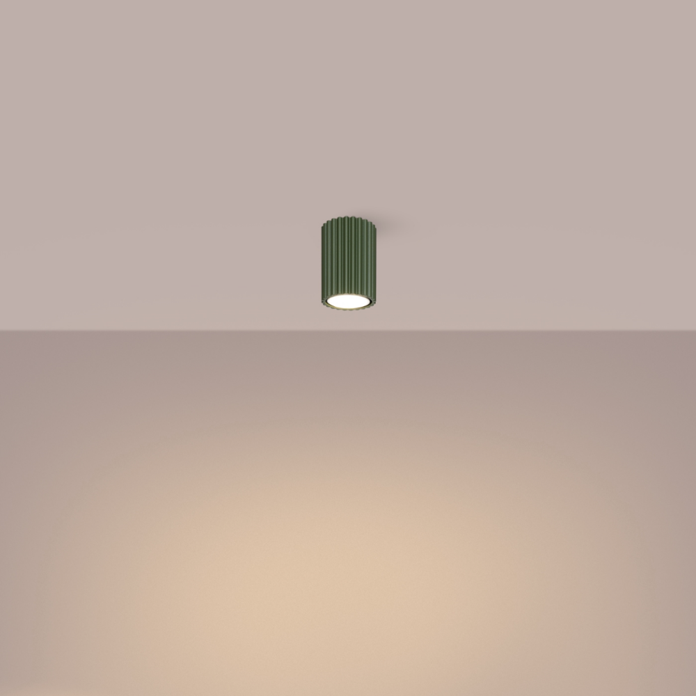Lustre plafonnier moderne vert tailles modulables