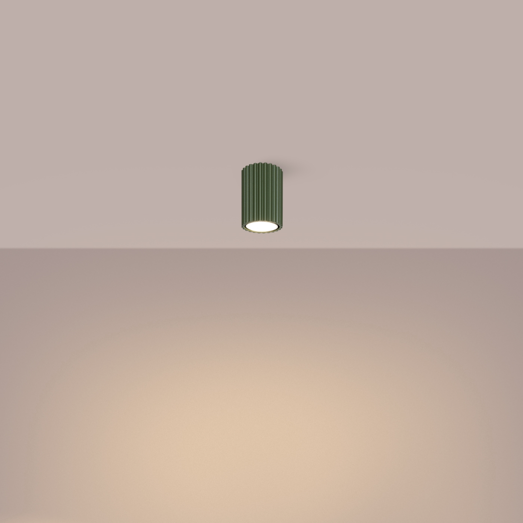 Lustre plafonnier moderne vert tailles modulables