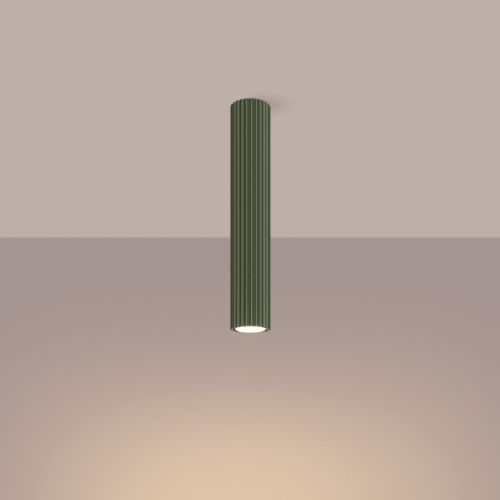 Lustre plafonnier moderne vert tailles modulables - vue d'ensemble