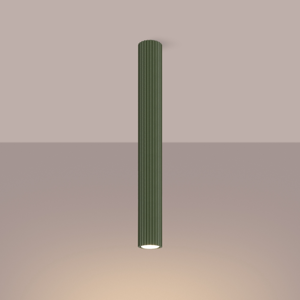 Lustre plafonnier moderne vert tailles modulables - détail