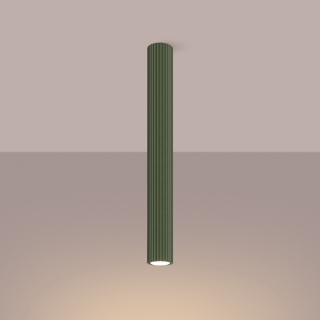 Lustre plafonnier moderne vert tailles modulables - détail