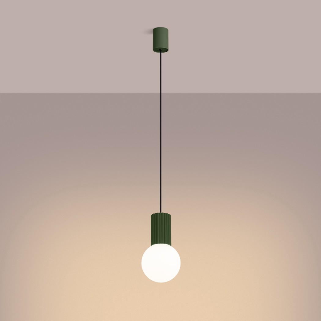 Suspension minimaliste design aux teintes vibrantes - détail