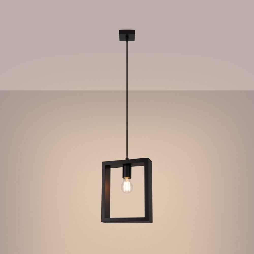 Suspension scandinave bois Wengé au design épuré — vue principale