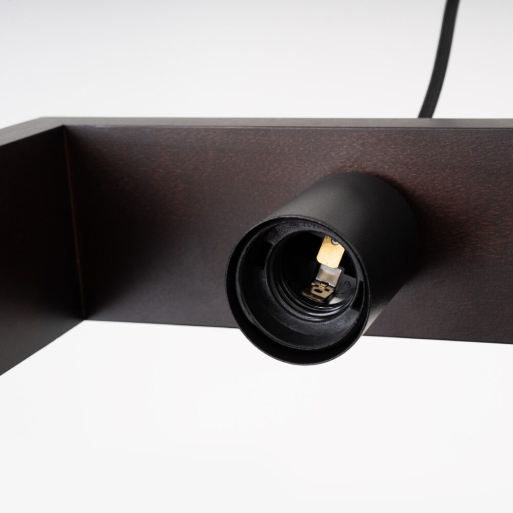 Suspension scandinave bois Wengé au design épuré — vue en situation