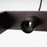 Suspension scandinave bois Wengé au design épuré — vue en situation