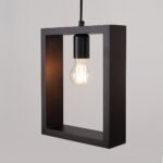 Suspension scandinave bois Wengé au design épuré — détail
