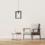 Suspension scandinave bois Wengé au design épuré — détail de finition