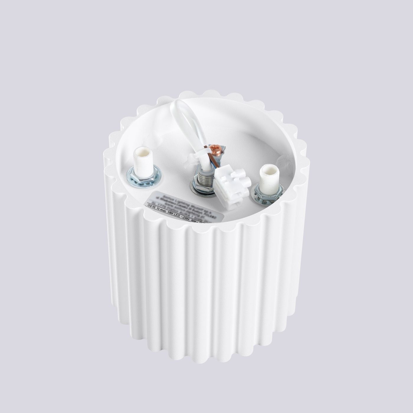 Lustre plafonnier géométrique et élégant en noir ou blanc - vue d'ensemble