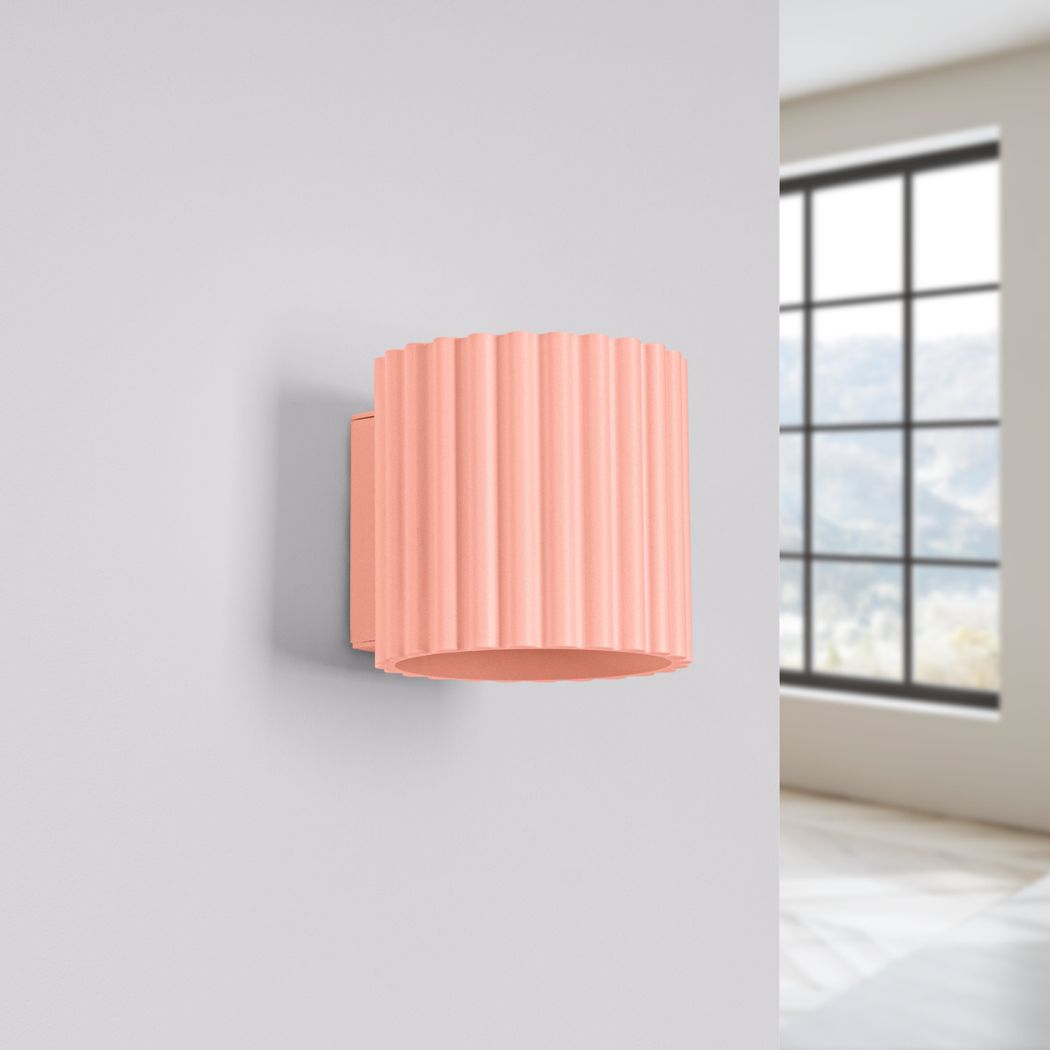 Applique murale moderne et texturée coloris pastel - vue de côté