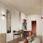 Applique murale moderne et texturée coloris pop - mise en scène intérieur