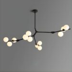 Lustre branche avec boules en verre moderne - zoom matière