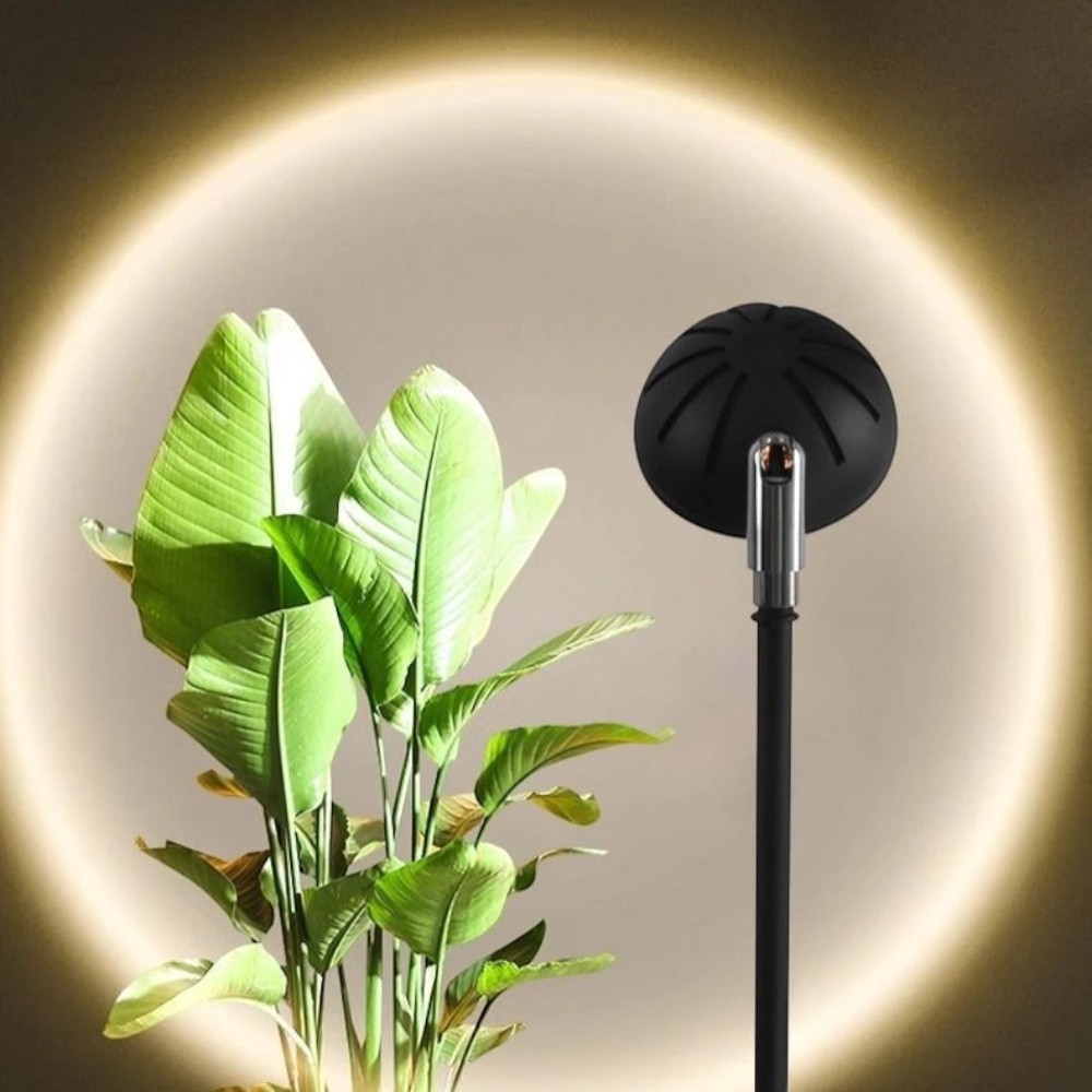 Lampadaire sunset projection au design minimaliste - vue de côté