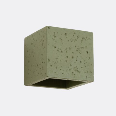 Applique murale moderne en béton cubique beige ou vert